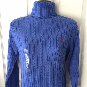 Womens Izod Periwinkle Blue Turtleneck Sweater S